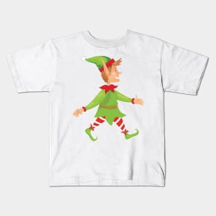 Cute Christmas Elf Kids T-Shirt